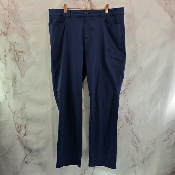 Eddie Bauer Pants Womens 16 XL Navy Blue Nylon Stretch Climbing Hike Camp - Picture 1 of 11